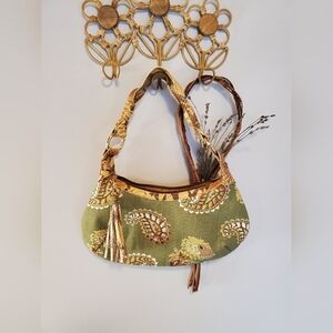 Sonja Benson Vintage Linen Paisley Purse